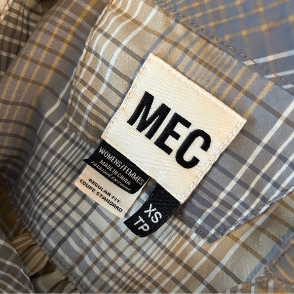 MEC Women's Plaid Shirt Dress - Blue and Tan - Picture 5 of 11